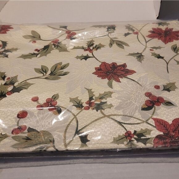 𝅺JC penny 4PLACEMATS Beautiful Colorful Large Nwt Holly 100%% cloth - Picture 5 of 5